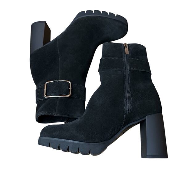 LA CANADIENNE Milo Black Waterproof Suede Buckle Accent Cushioned NEW 8.5 - Picture 5 of 9